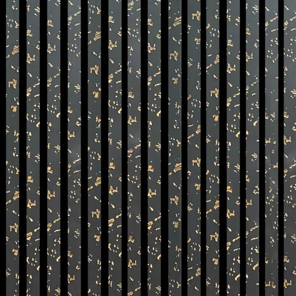 Black Gold Dot Acoustic Panel 2400mm x 600mm