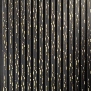 Black Gold Vein Acoustic Panel 2400mm x 600mm