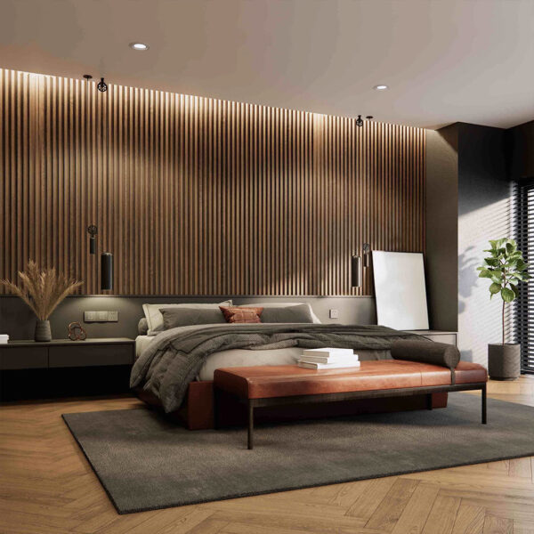 Chocolate Brown Acoustic Panel 2400mm x 600mm - Image 2