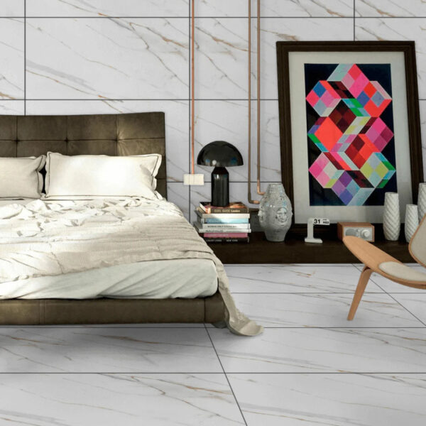 48.96 SQM Pallet Deal: Canna white Gloss Porcelain 60x120cm Tiles - Image 3