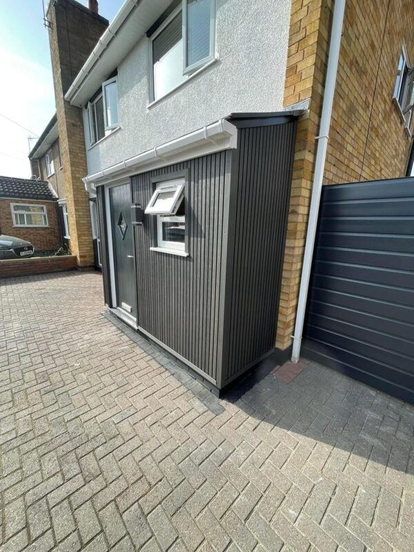 3.6m Composite Slat Wall - Blue Grey - Image 3