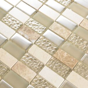 Light Beige Linear Mosaic 30x30