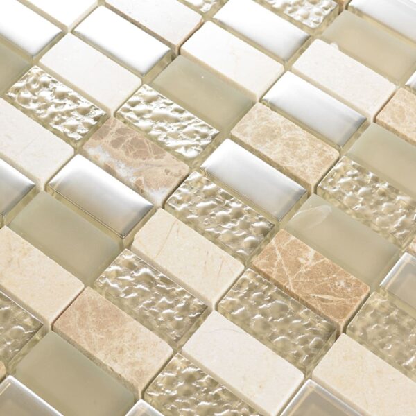 Light Beige Linear Mosaic 30x30
