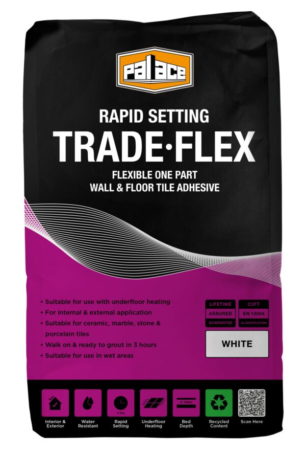 54 bags Pallet Deal PALACE Trade-Flex Wall & Floor Tile Adhesive – White