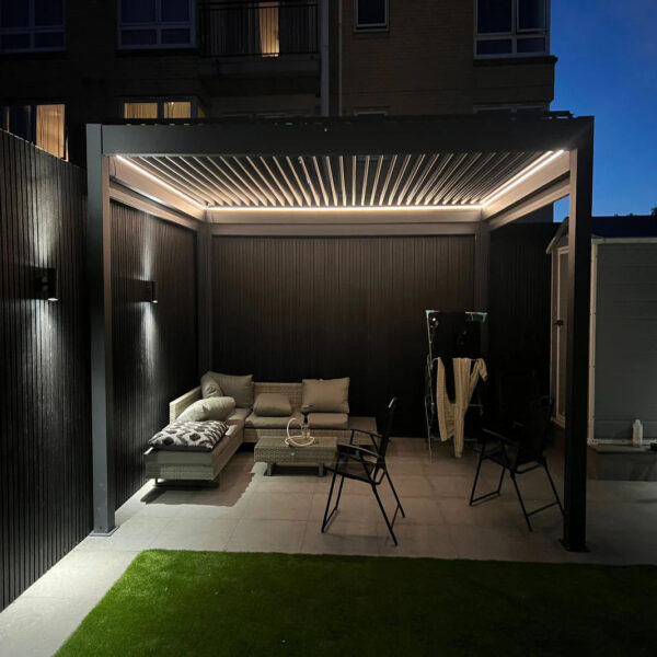 3.6m Composite Slat Wall - Charcoal - Image 2