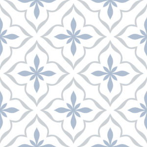 Antique Cube Pattern 20x20 Blue Matt
