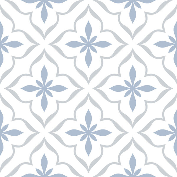 Antique Cube Pattern 20x20 Blue Matt
