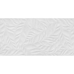 Hampton Leaf Decor 30x60 Bianco Matt