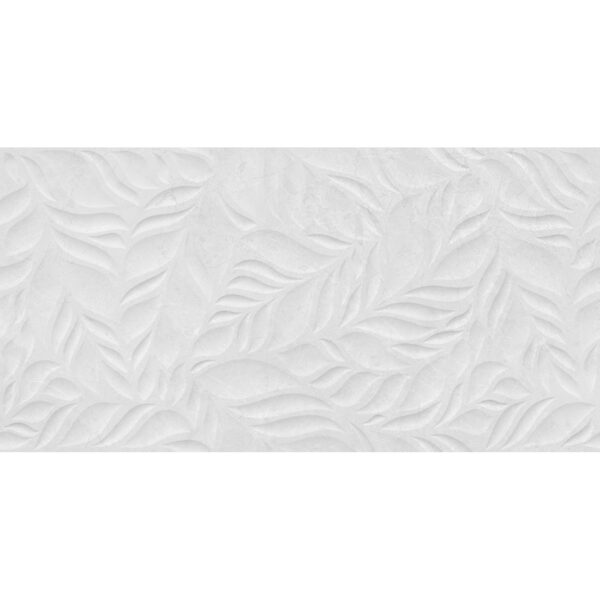 Hampton Leaf Decor 30x60 Bianco Matt