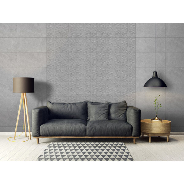 Hampton Floral Decor 30x60 Grey Matt - Image 2