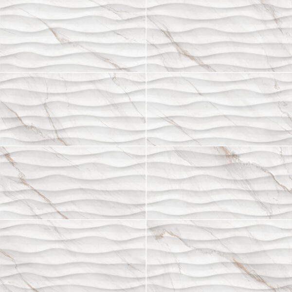 Carrara Gold Relief 30x60 White Gloss - Image 3