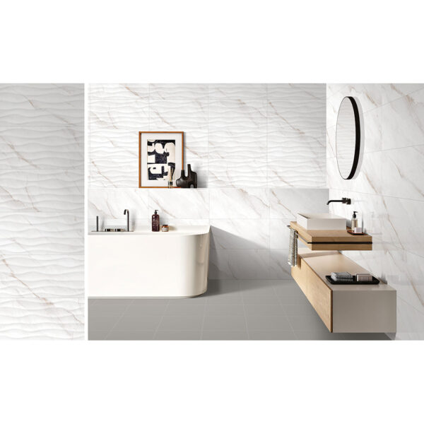 Carrara Gold Relief 30x60 White Gloss - Image 2