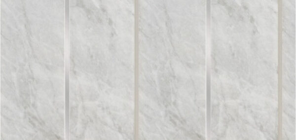 Classic Grey Marble With Silver Strip PVC Ceiling Cladding