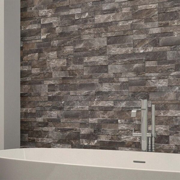 Oswald Grey Split Face Matt Porcelain Wall 150x610mm - Image 2