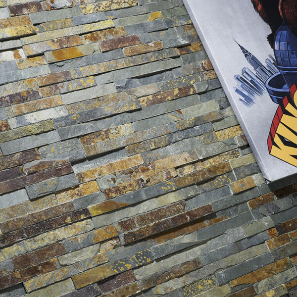 Multi Colour Split Face Slate Cladding 100x360mm - Image 2