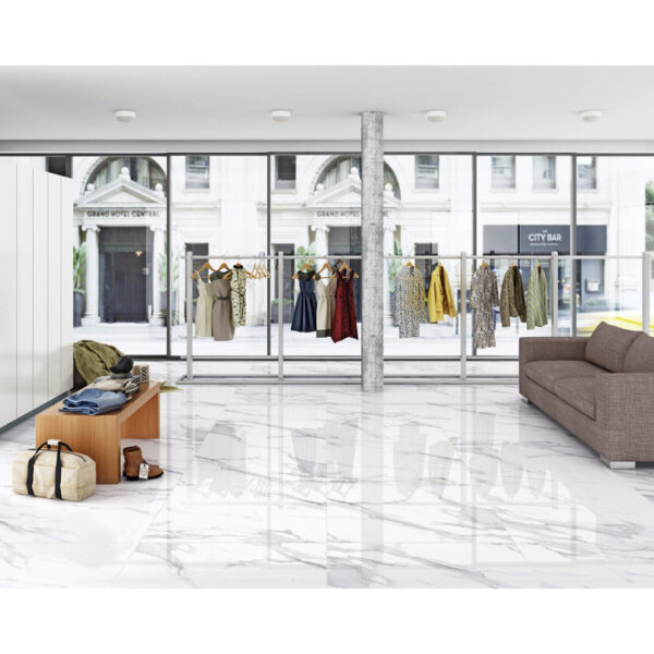 40.32 SQM Pallet Deal: Statuario Mercury White Gloss 60x120cm Porcelain Tiles - Image 2