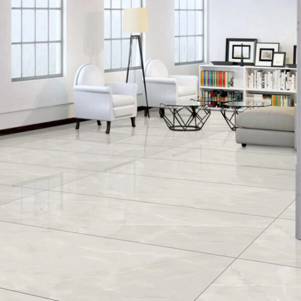 54.72 SQM Pallet Deal: Stone Grey Porcelain Gloss 60x60cm Tiles - Image 5
