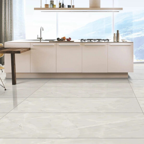 54.72 SQM Pallet Deal: Stone Grey Porcelain Gloss 60x60cm Tiles - Image 4