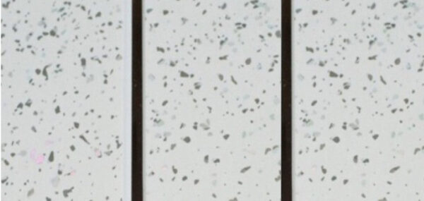White Sparkle Silver Strip PVC Ceiling Cladding